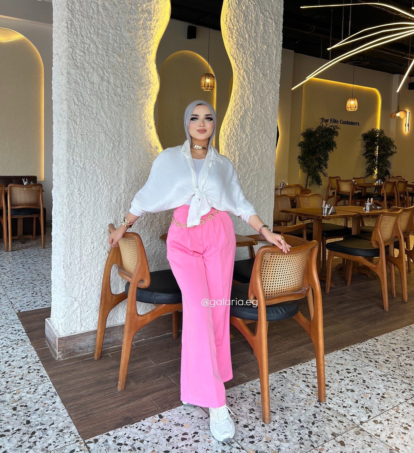 Wide Leg Pants - Hot Pink
