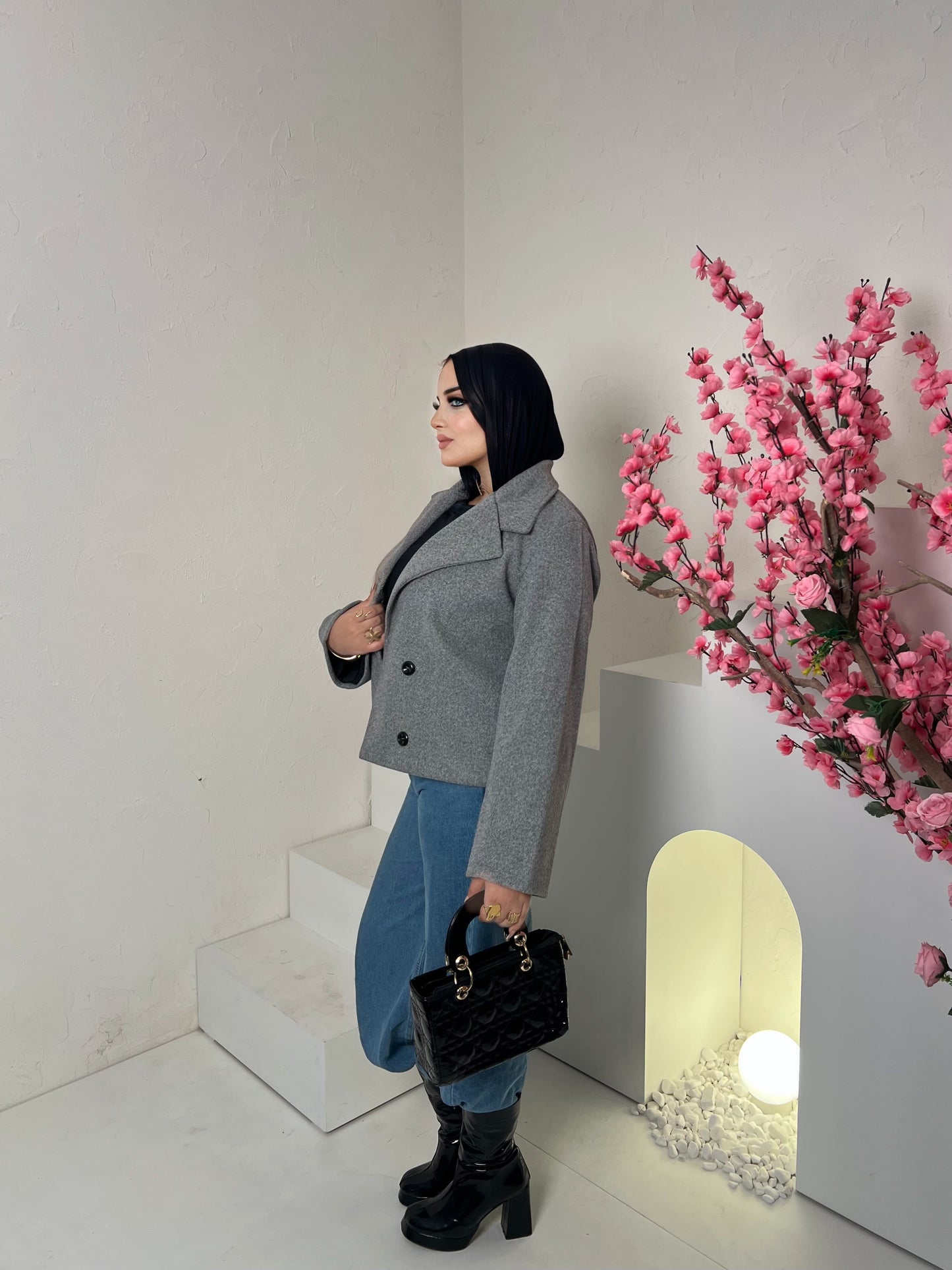 Kayla’s Cropped Jacket - Grey