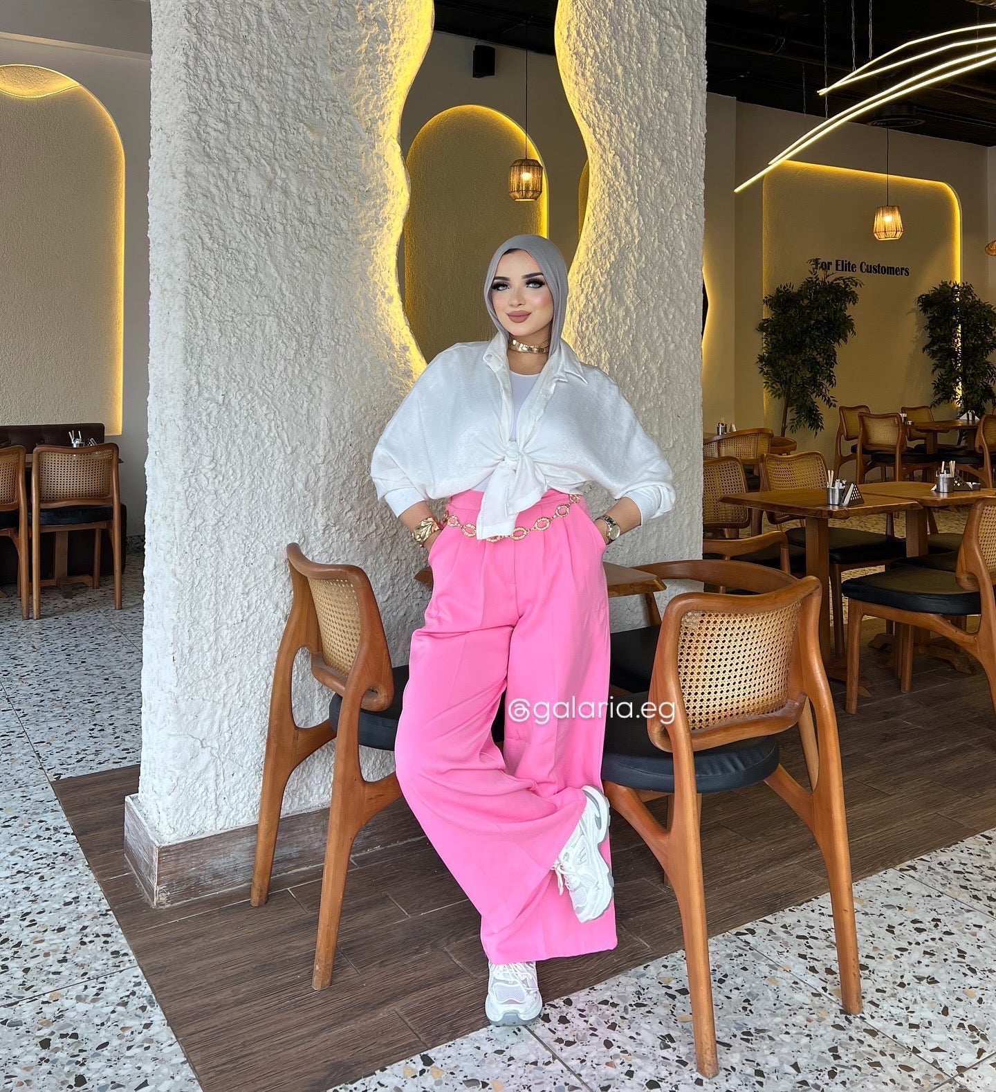 Wide Leg Pants - Hot Pink