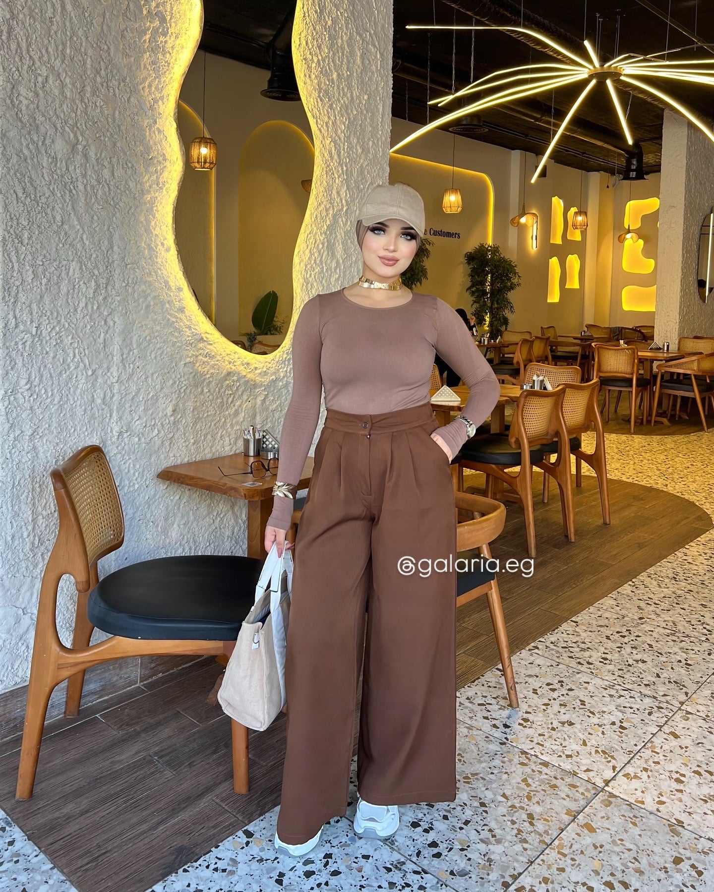 Wide Leg Pants - Chocolate Brown