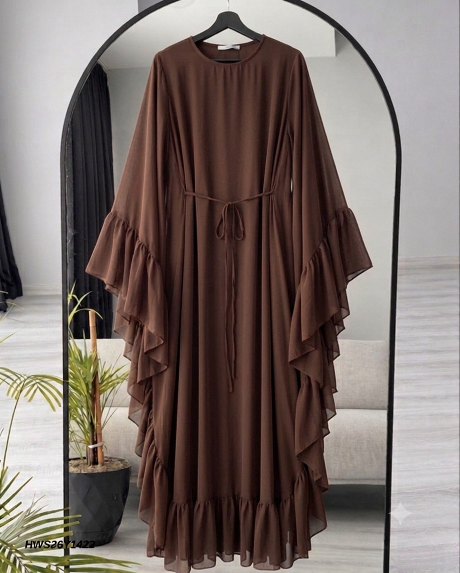 Elara Chiffon Abaya