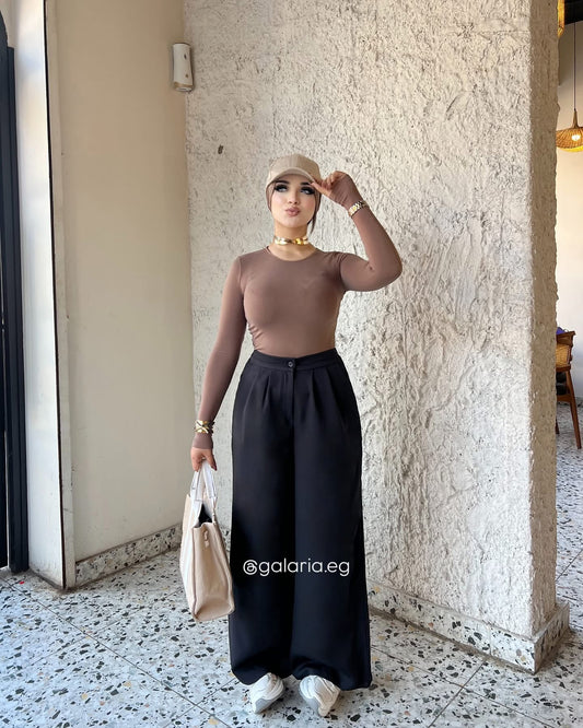 Wide Leg Pants - Black