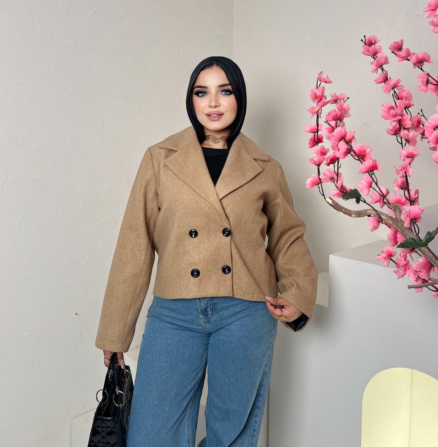 Kayla’s Cropped Jacket - Beige