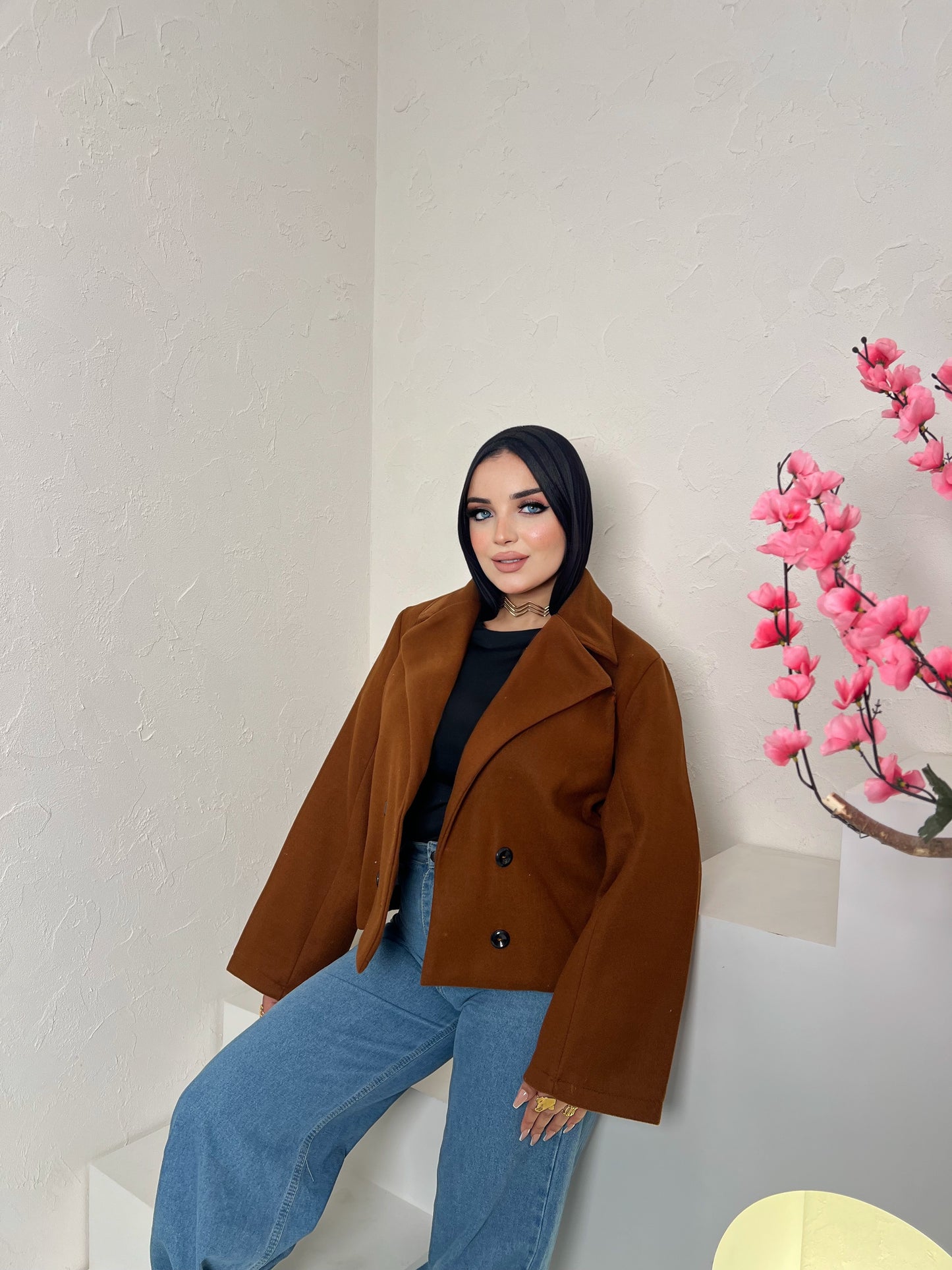 Kayla’s Cropped Jacket - Brown