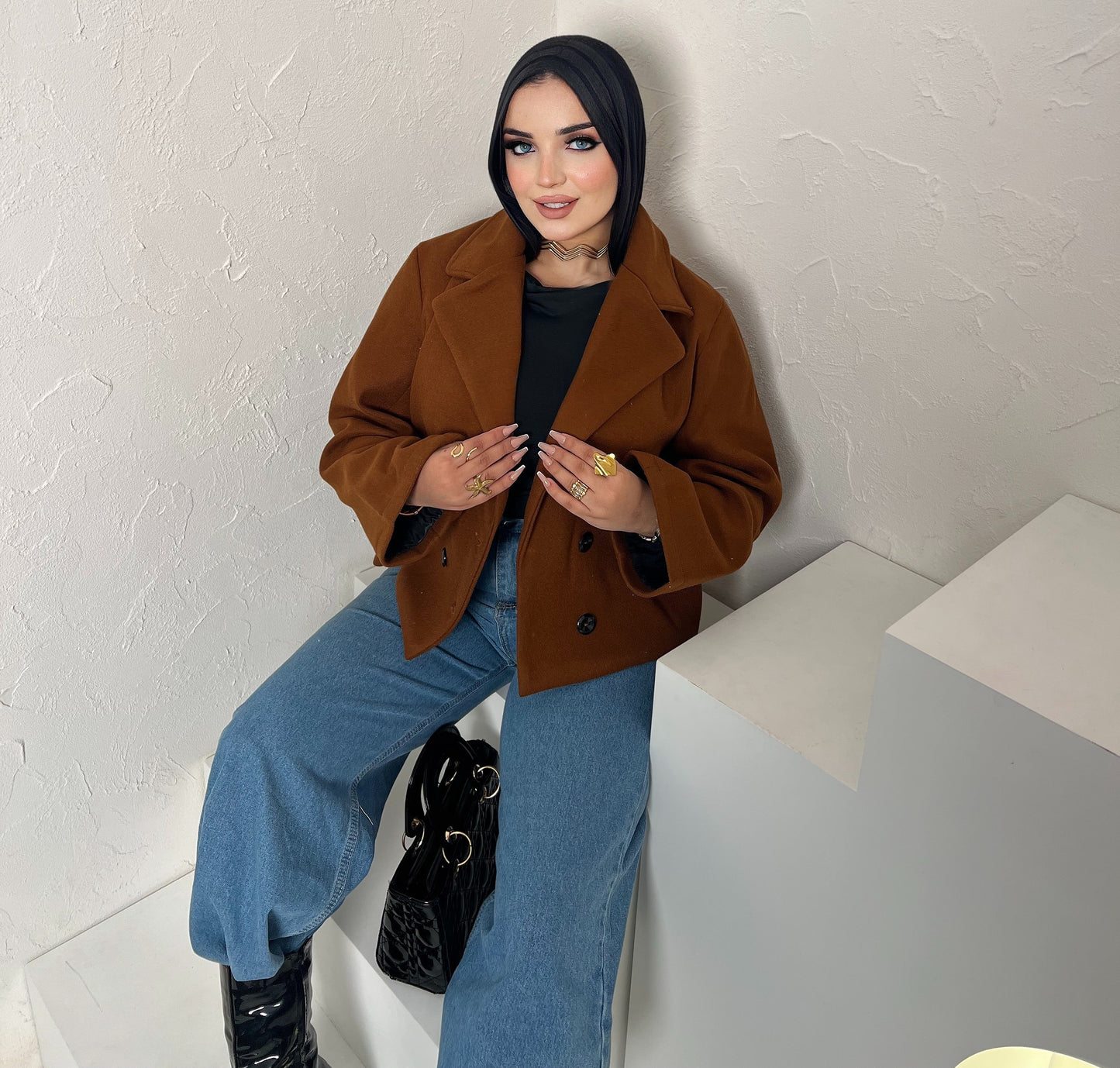 Kayla’s Cropped Jacket - Brown