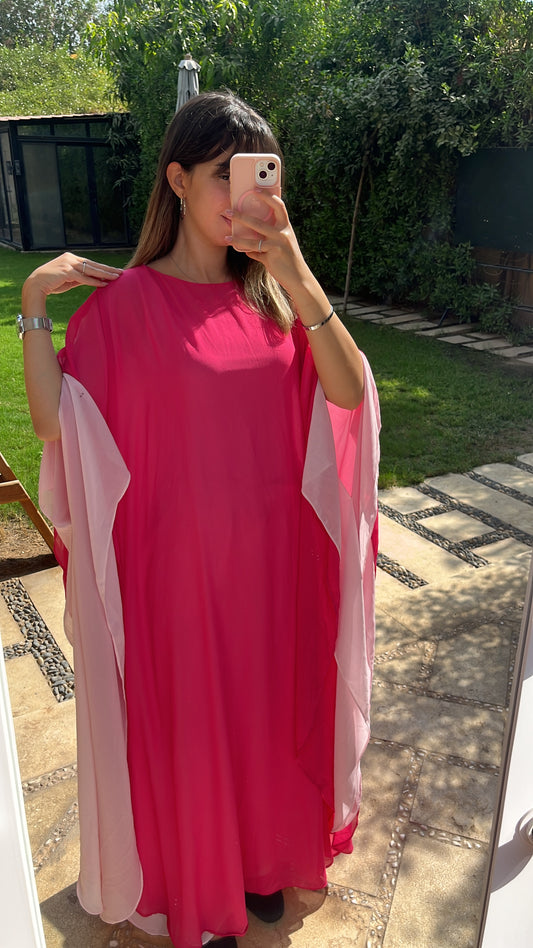 Flow Abaya - Hot Pink x Baby Pink