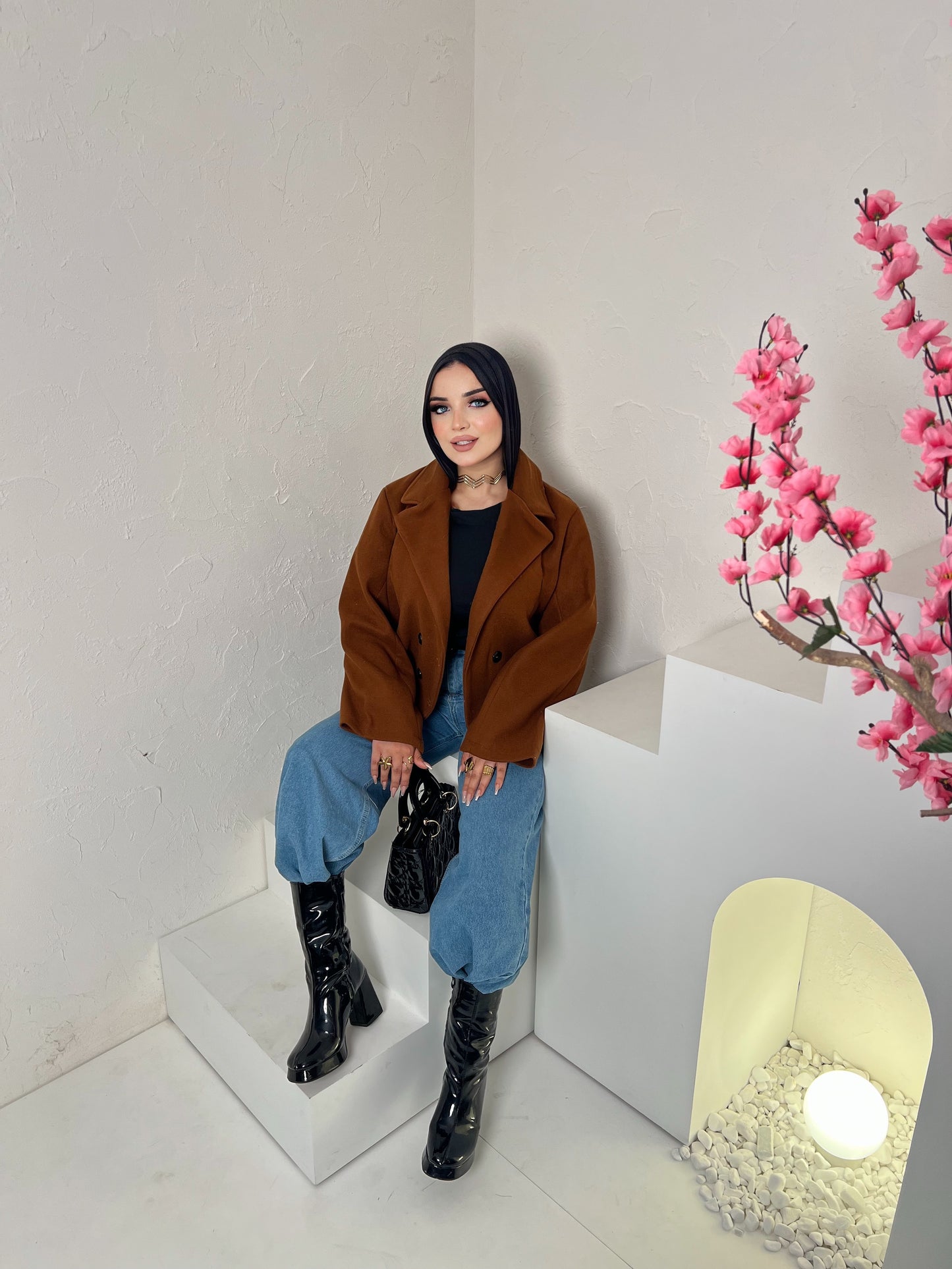 Kayla’s Cropped Jacket - Brown