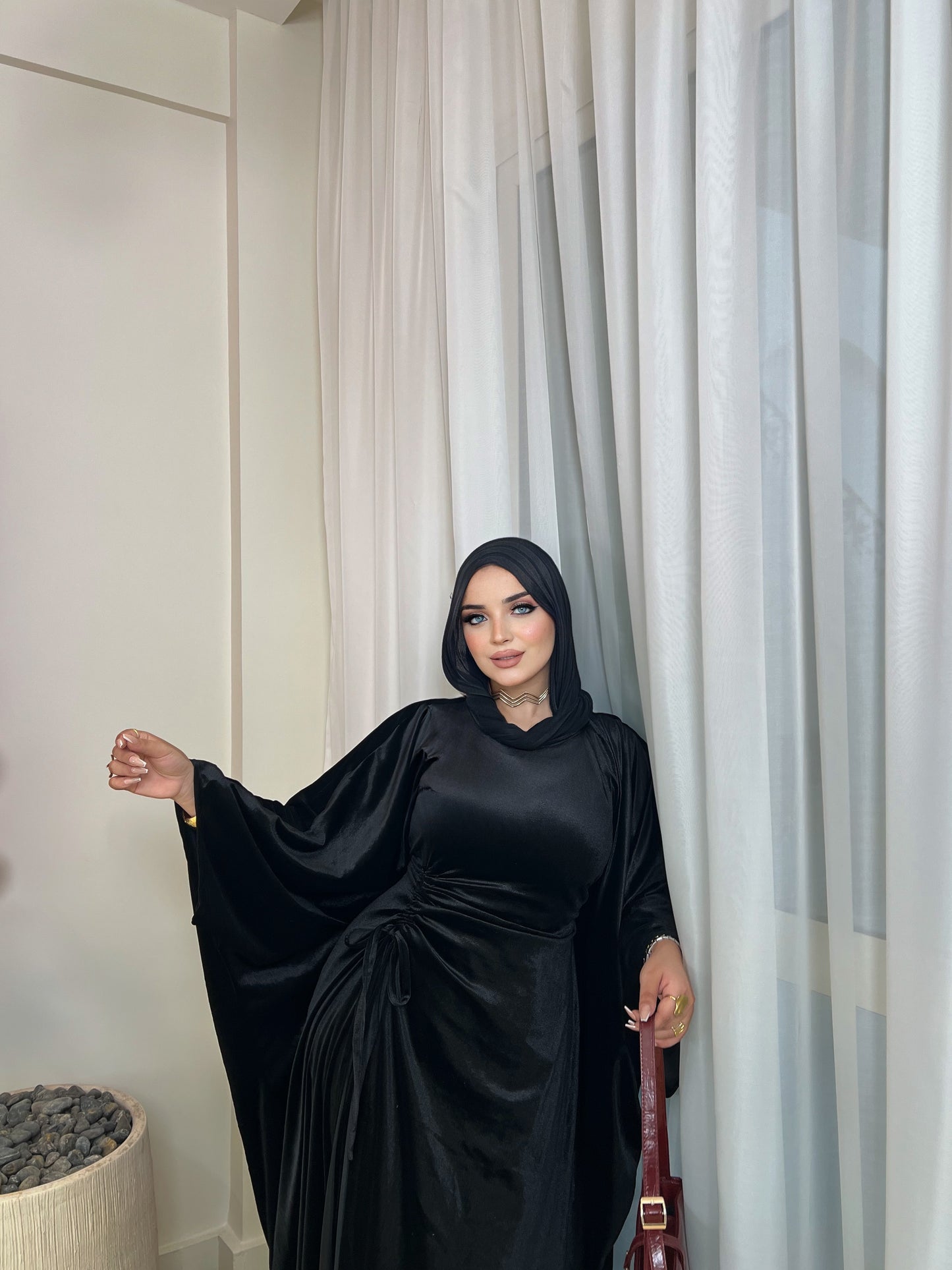 Emilia Velvet Ruffle Dress + Velvet Pants