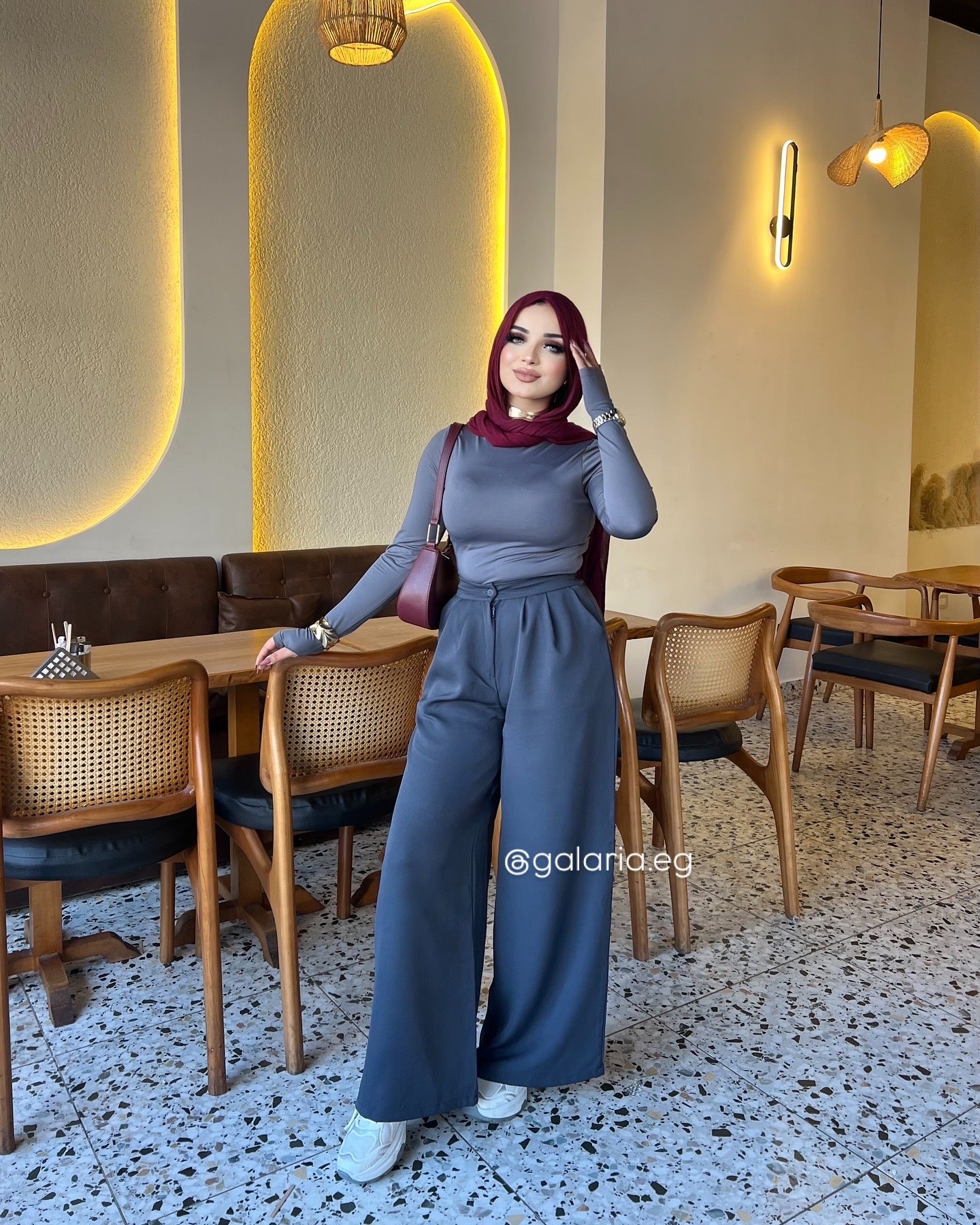 Wide Leg Pants - Grey