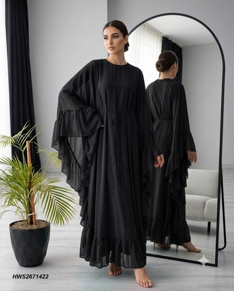 Elara Chiffon Abaya