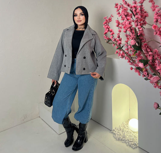 Kayla’s Cropped Jacket - Grey