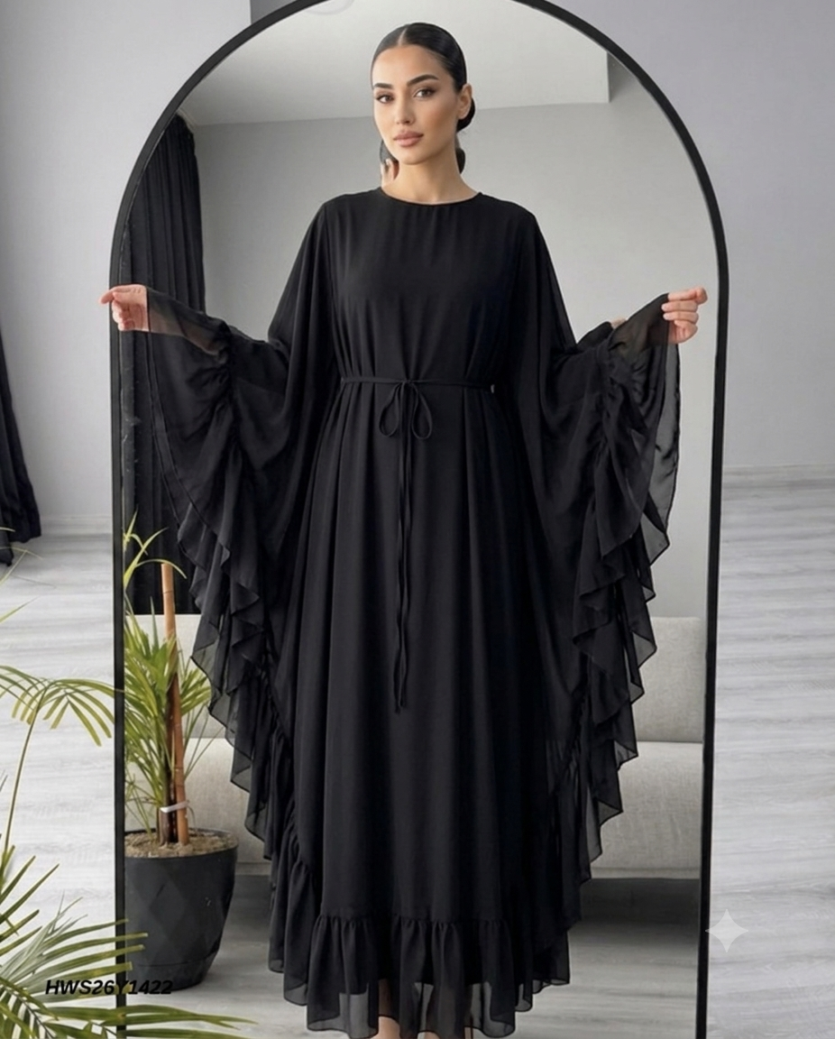 Elara Chiffon Abaya